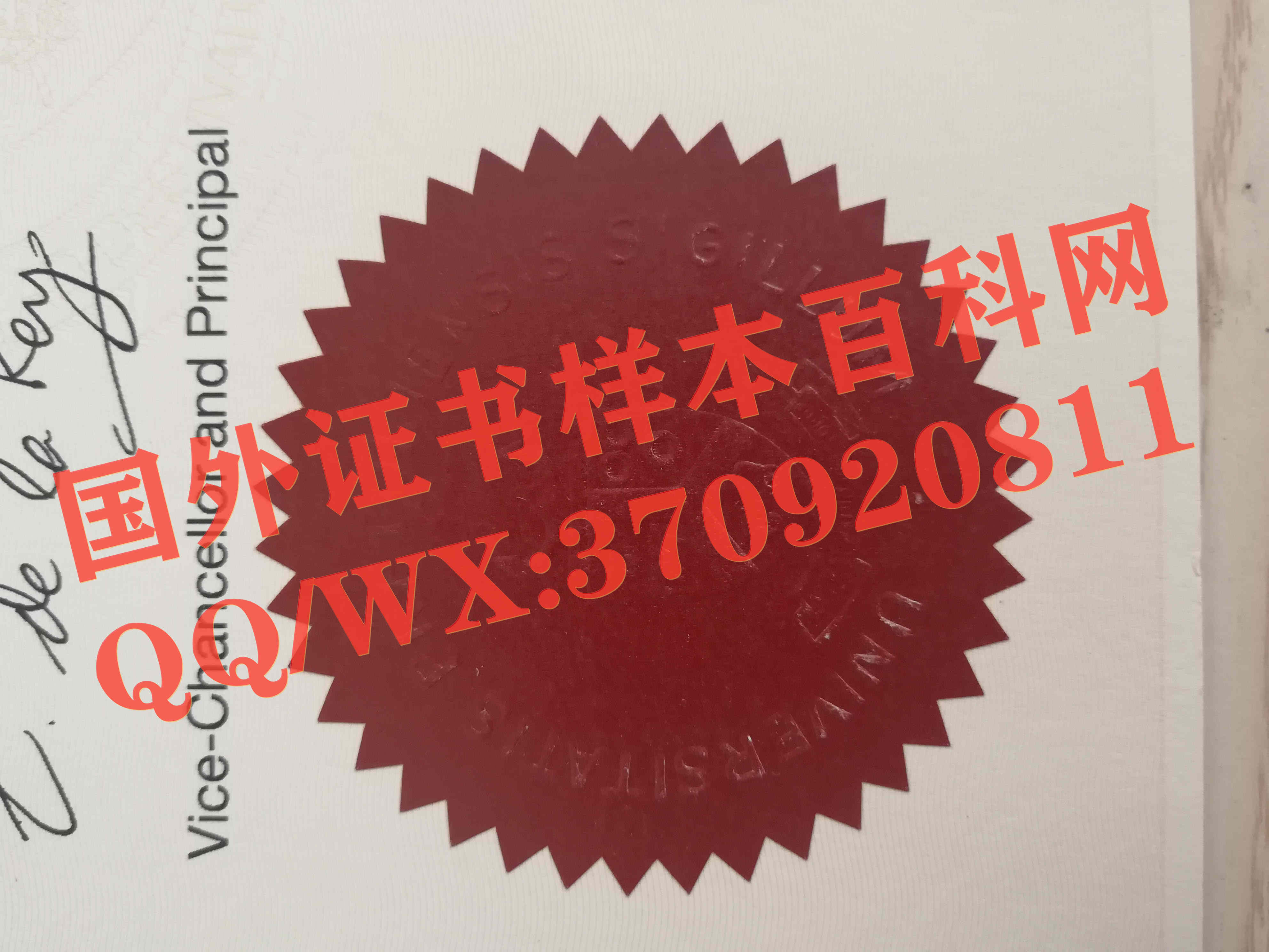 比勒陀利大学毕业证样本