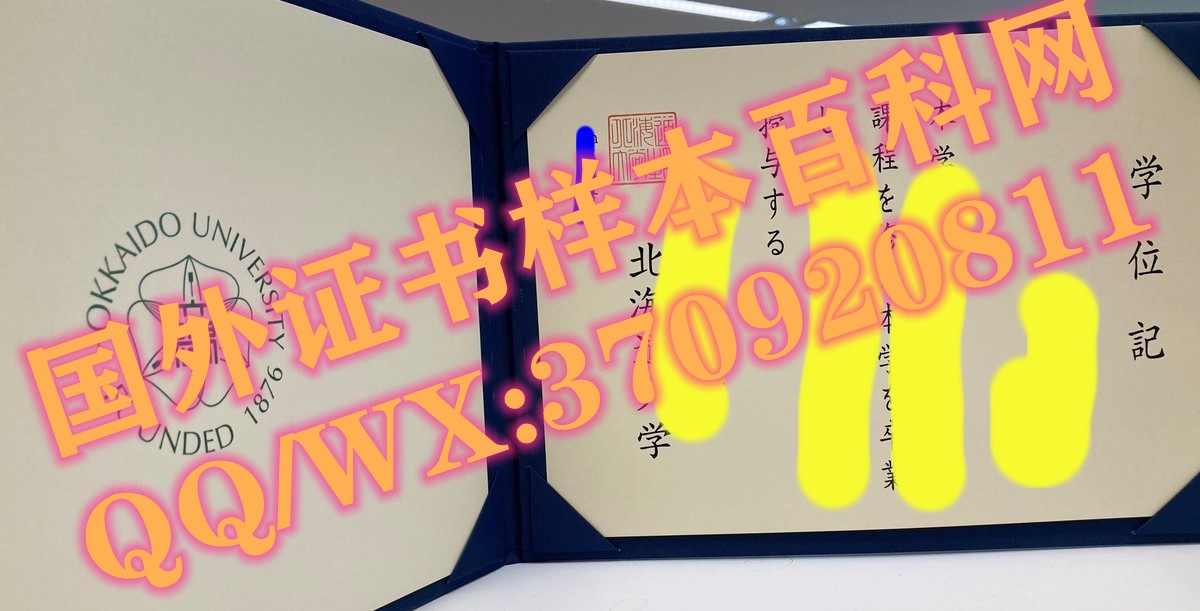 展示日本北海道大学毕业证书样本