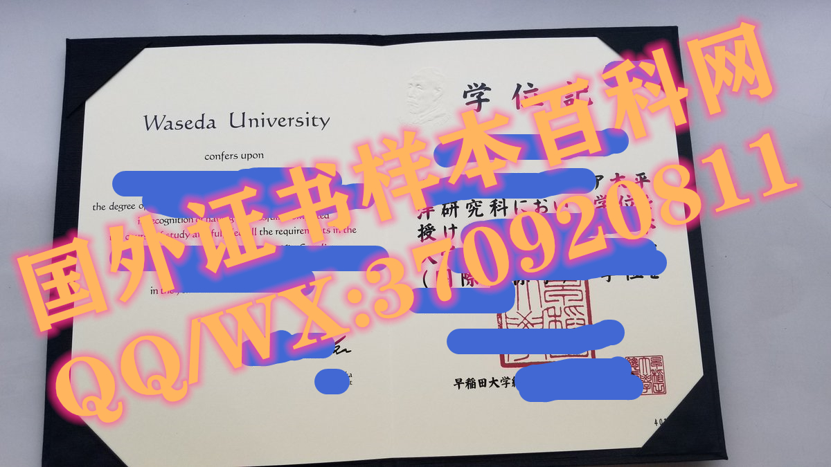 日本早稻田大学毕业证模板