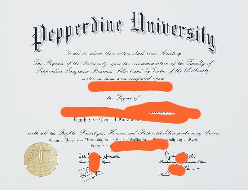 佩珀代因大学毕业证书烫金防伪解析