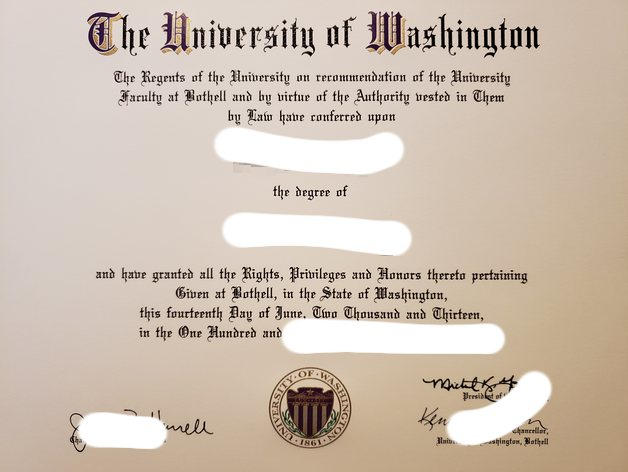 华盛顿大学毕业证-毕业照片