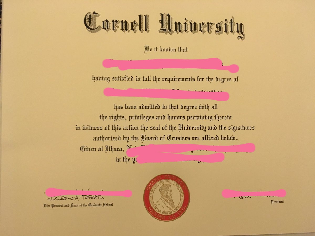 美国康奈尔大学毕业证书