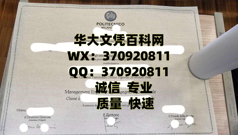 论全新意大利米兰理工大学毕业证照片样式