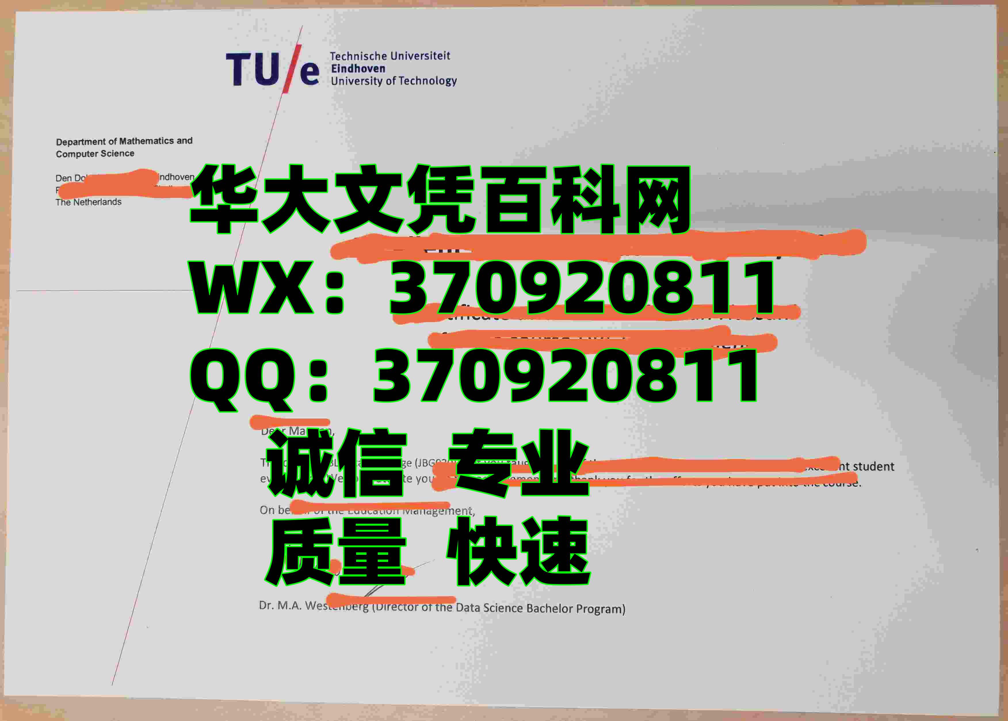最新荷兰埃因霍芬理工大学毕业证