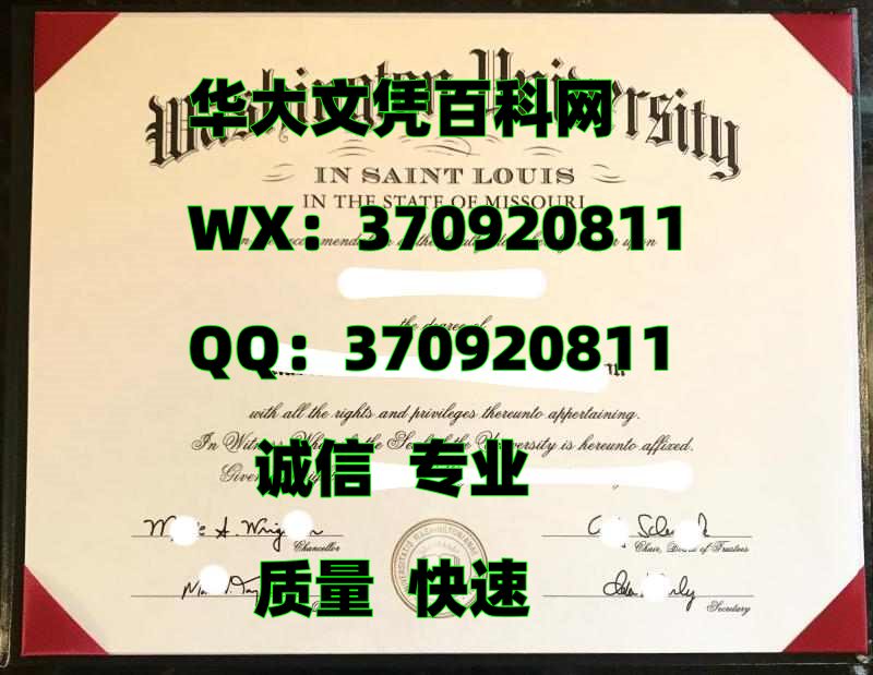 最新美国圣路易斯华盛顿大学毕业证案例展示