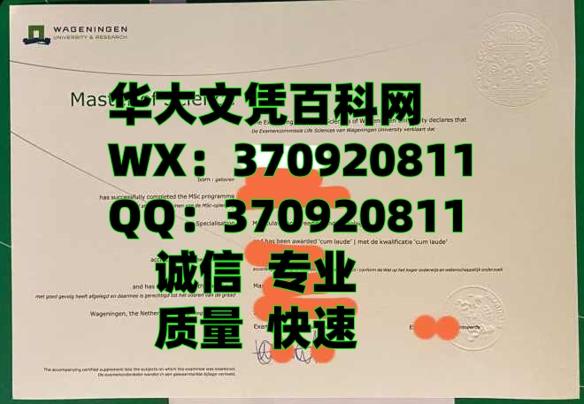 荷兰diploma,瓦格宁根大学毕业证真实照片展示