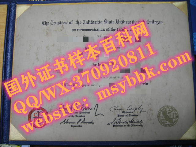 最新展示：加州州立大学多明桂山分校毕业证书模板
